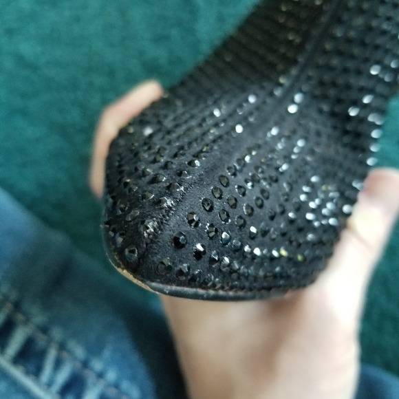 Aldo Nyderrarien Black Sparkle Crystal Boots - Picture 4 of 10